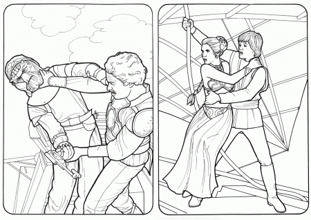 TieFighters — 1983 Return of the Jedi coloring book pages,...
