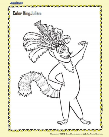 Color King Julien - Printable Coloring Page for Kids | *â£* Busy ...