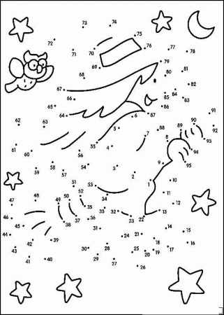 100 Dot To Dot Coloring Page