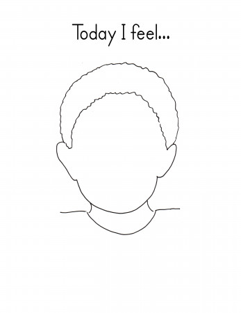 Feelings Face Template Coloring Page