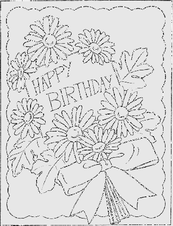 Birthday Card With Pictures Flowers Coloring Pages Coloring Pages ...