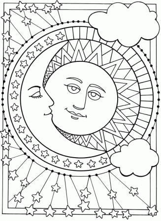 Best Photos of Moon Half Sun Coloring Pages - Sun and Moon ...