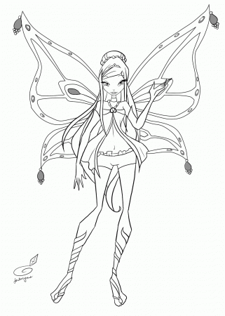 Winx Club Enchantix - Coloring Pages for Kids and for Adults