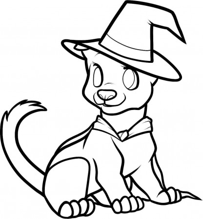 Print Cute Halloween Coloring Pages Dog or Download Cute Halloween ...