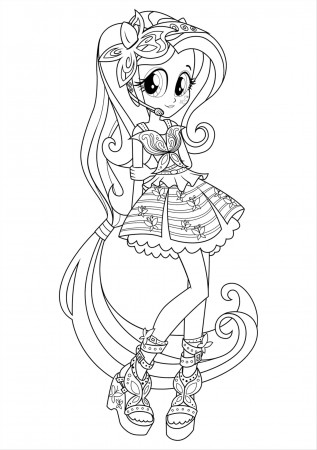 Coloring Pages : Sunset Shimmer Equestria Girl Coloring Page ...
