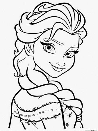 Coloring Pages : Coloring Pages Elsa Frozen Page Free ...