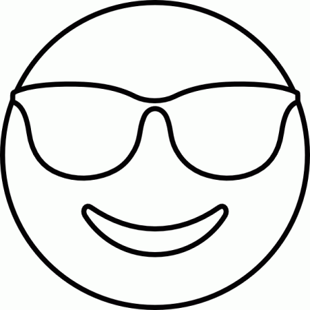 Sunglasses Emoji Coloring Pages