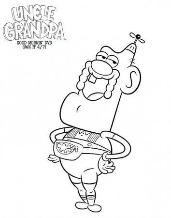 Cartoon Network Uncle Grandpa and Belly Bag Coloring Page ...