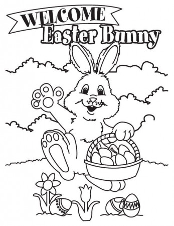 Pin Easter Bunny Coloring Pages Free