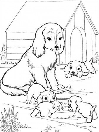 Baby Animals and Mom Coloring Pages - ColoringBay