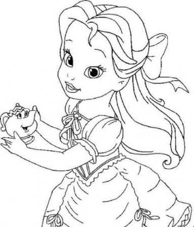Cute Belle Coloring Pages PDF Ideas - Coloringfolder.com | Disney princess  coloring pages, Cartoon coloring pages, Belle coloring pages