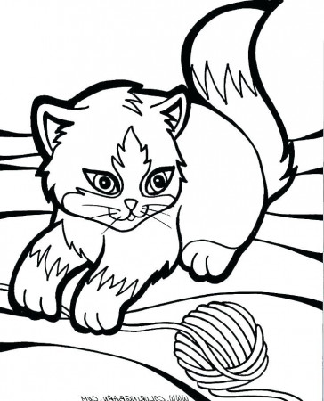Cute Kitten Coloring Pages PDF - Coloringfolder.com | Puppy coloring pages,  Animal coloring pages, Cat coloring page