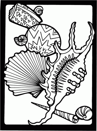 Sea Shells Coloring Pages 127 | Free Printable Coloring Pages