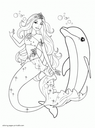 Coloring pages Barbie in a Mermaid Tale 9 || COLORING-PAGES-PRINTABLE.COM