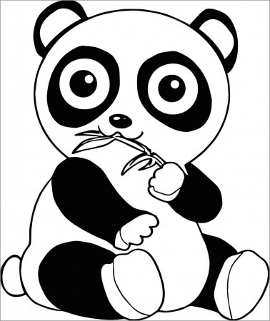 Cute Panda Coloring Page - ColoringBay