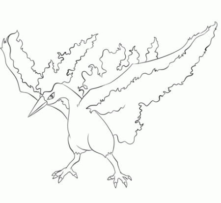 Moltres coloring page | Free Printable Coloring Pages