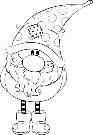 Cute Gnome Coloring Pages – coloring.rocks!