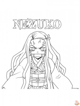 Nezuko Coloring Pages - Free Printable Sheets for Kids
