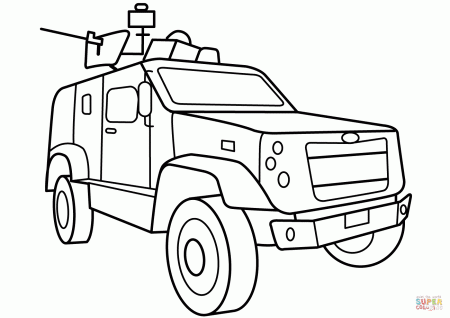 Oshkosh M-ATV Vehicle coloring page | Free Printable Coloring Pages