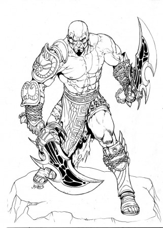 God of war video game coloring pages