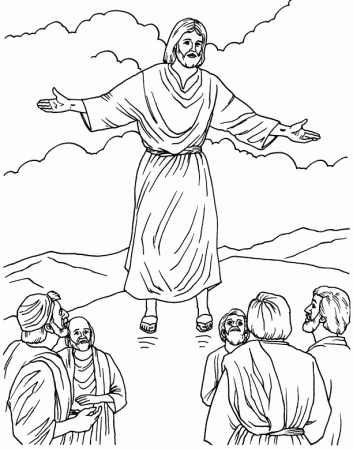 The Ascension Coloring Page | Sermons4Kids