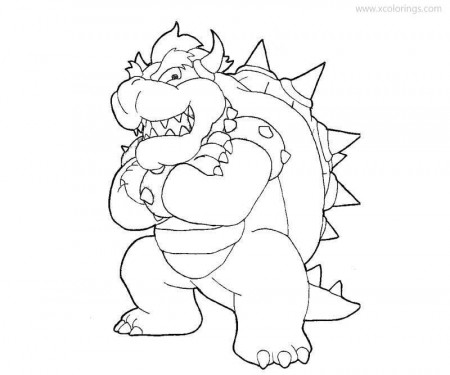 Strong Bowser Coloring Pages - XColorings.com