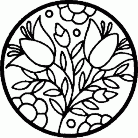Flower Mosaic Coloring Pages Mosaic Coloring Pages Printable Roman ...