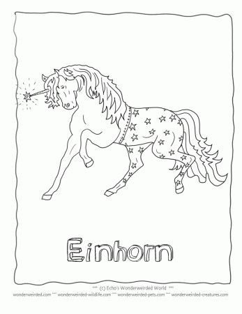 Realistic Unicorn Coloring Pictures Book, Echo's Unicorn Coloring ...