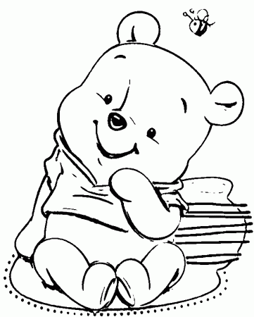 Classic Winnie The Pooh Baby Shower Invitations Templates Coloring ...