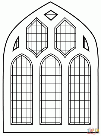 Printable Stained Glass Window - Coloring Pages for Kids and for ...