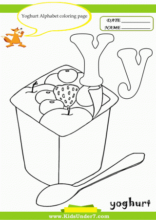 Kids Under 7: Letter Y Worksheets and Coloring Pages