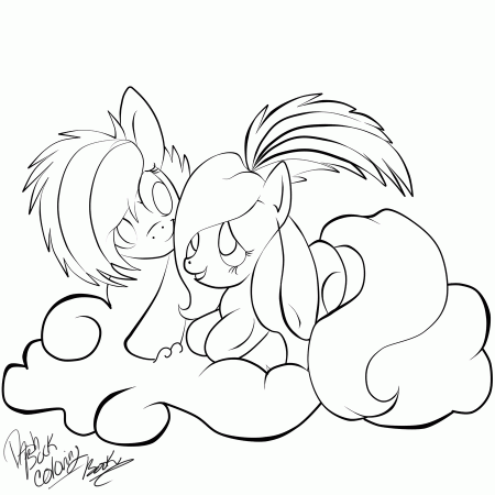 Filly Dash and Fluttershy- Coloring Page Sample by Dashbuck on ...