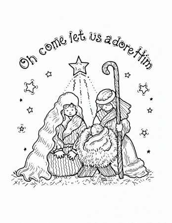 Nativity Animals Coloring Pages - Coloring Page