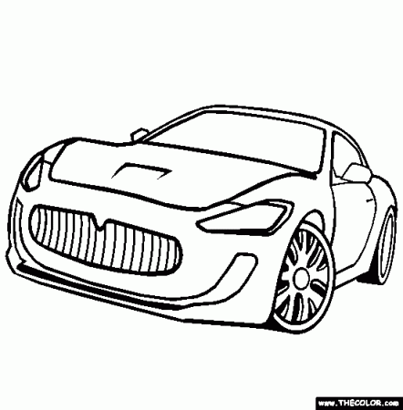 Maserati Granturismo Coloring Page | Free Maserati | Maserati, Maserati  granturismo, Sports coloring pages
