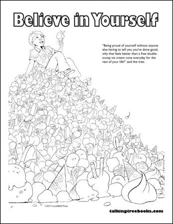 Coloring Page- Believe in Yourself