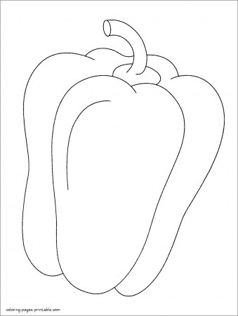 Hot Pepper Coloring Page - ColoringBay