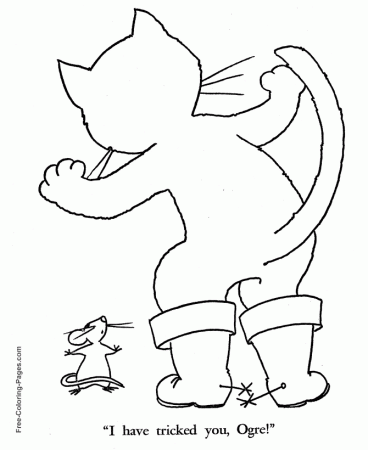 Puss in Boots Ogre and Mouse coloring page