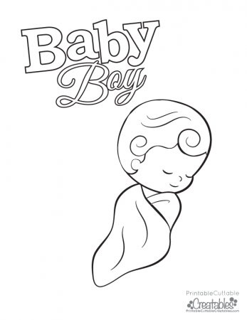 Baby Boy Free Printable Coloring Page