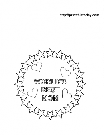 Free Mother's Day Coloring Pages (Printable)
