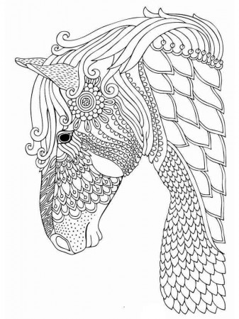 Free Horse coloring pages for Adults. Printable to Download Horse coloring  pages.