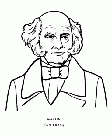 USA-Printables: President Martin Van Buren - US Presidents Coloring Pages -  Eighth President of the United States - 4