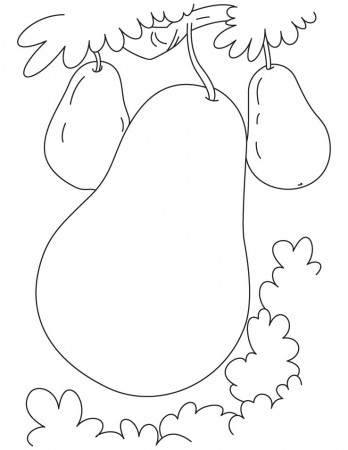 Big and small pear coloring pages | Download Free Big and small pear coloring  pages for kids | Best Coloring Pages