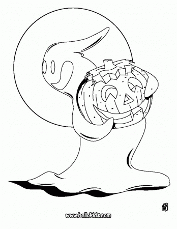 Jack-o-Lantern PUMPKINS coloring pages - Scary carved pumpkin