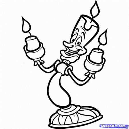 Beauty And The Beast Chip Cup Coloring Page - Coloring Pages For ...