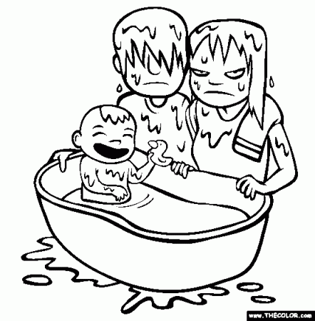 Baby Coloring Book Page