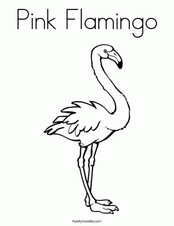 Pink Flamingo Coloring Page - Twisty Noodle