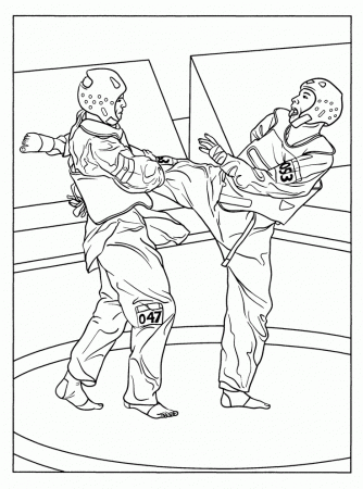 Taekwondo Coloring Page
