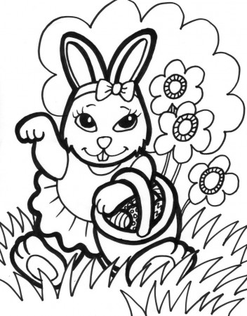 Bunny Printable Coloring Pages for Pinterest