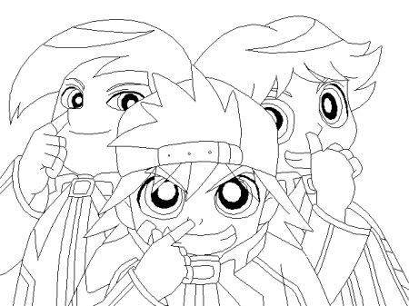 Rowdyruff boys coloring page