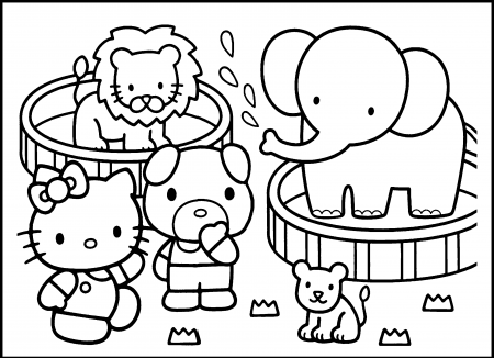 Preschool Zoo Coloring Page